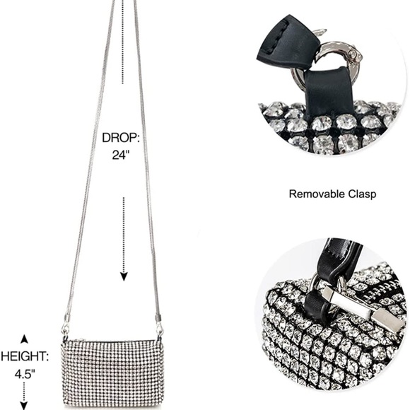 Beautiful rhinestone bag! Sparkle !! - Picture 3 of 6